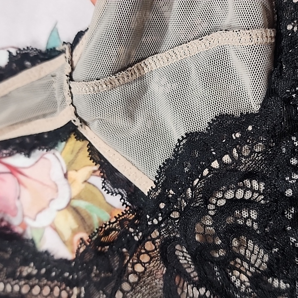 TORRID - Bralettes, Floral Black Lace, Bundle of Three - Picture 12 of 12